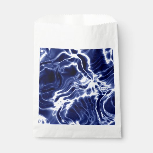 Blaues Wirbles Muster Geschenktütchen (Vorderseite)