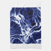 Blaues Wirbles Muster Geschirrtuch (Vertikal)