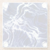 Blaues Wirbles Muster Glasuntersetzer (Rückseite)