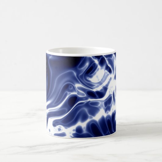 Blaues Wirbles Muster Kaffeetasse (Mittel)