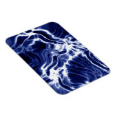 Blaues Wirbles Muster Magnet (Rechte Seite)