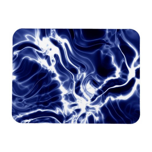 Blaues Wirbles Muster Magnet (Horizontal)
