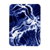 Blaues Wirbles Muster Magnet (Vertikal)