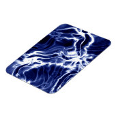 Blaues Wirbles Muster Magnet (Linke Seite)