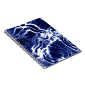 Blaues Wirbles Muster Notizblock (Rechte Seite)