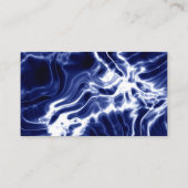 Blaues Wirbles Muster Platzkarte (Rückseite)