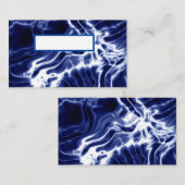 Blaues Wirbles Muster Platzkarte (Vorne/Hinten)