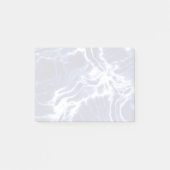 Blaues Wirbles Muster Post-it Klebezettel (Vorderseite)