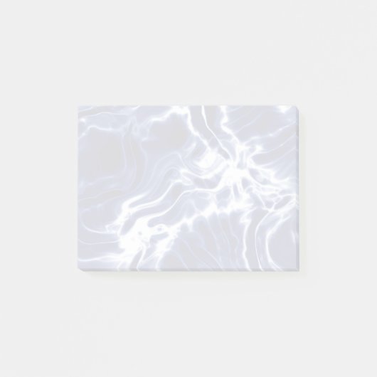 Blaues Wirbles Muster Post-it Klebezettel (Vorderseite)