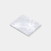 Blaues Wirbles Muster Post-it Klebezettel (angewinkelt)