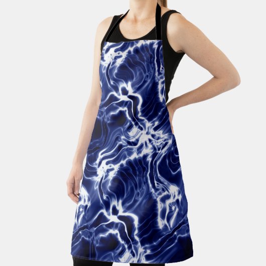 Blaues Wirbles Muster Schürze (InSitu)