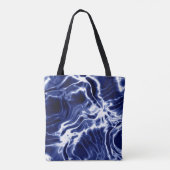 Blaues Wirbles Muster Tasche (Rückseite)