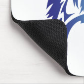 Blaues Wolf-Logo für Häfen Mousepad (Ecke)
