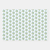 Blaues Wrapping-Papier-Flachblatt Set 3 Geschenkpapier Set (Vorderseite 3)