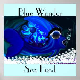 Blaues Wunderposter Poster