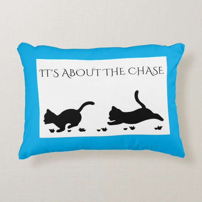 Blaues Wurfskissen der Kätzchen Dekokissen (Vorderseite)