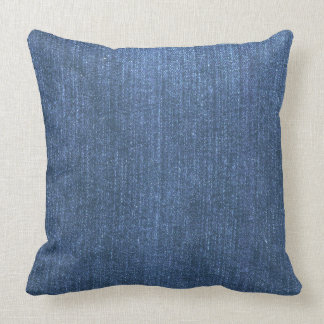 Blaues Wurfskissen des Denims Kissen