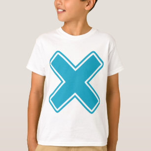 Blaues X T-Shirt