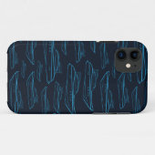 Blaues Yacht-Muster Case-Mate iPhone Hülle (Rückseite (Horizontal))