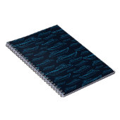Blaues Yacht-Muster Notizblock (Rechte Seite)