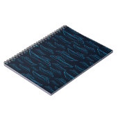 Blaues Yacht-Muster Notizblock (Linke Seite)