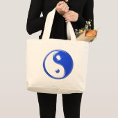 Blaues Yin Yang Jumbo Stoffbeutel (Vorderseite (Produkt))