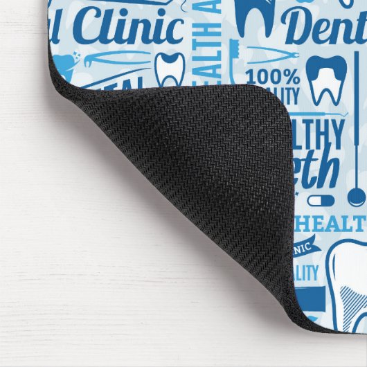 Blaues zahnmedizinisches Klinik-Muster Mousepad (Ecke)