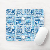 Blaues zahnmedizinisches Klinik-Muster Mousepad (Mit Mouse)