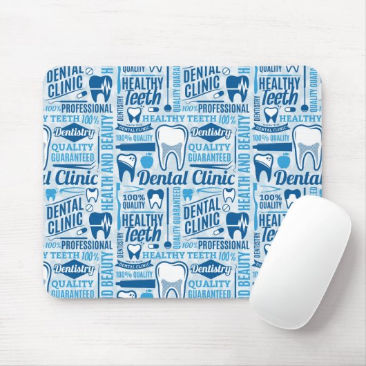 Blaues zahnmedizinisches Klinik-Muster Mousepad (Mit Mouse)
