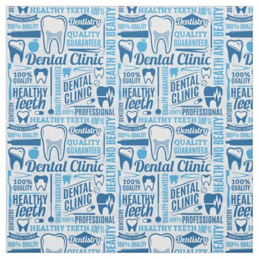 Blaues zahnmedizinisches Klinik-Muster Stoff (Muster)