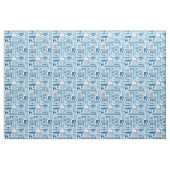 Blaues zahnmedizinisches Klinik-Muster Stoff (Fat Quarter (45,7 x 55,9 cm))