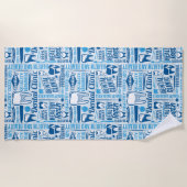 Blaues zahnmedizinisches Klinik-Muster Strandtuch (Vorderseite)