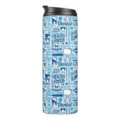 Blaues zahnmedizinisches Klinik-Muster Thermosbecher (Nach rechts gedreht)