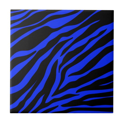 blaues Zebra Fliese (Vorderseite)