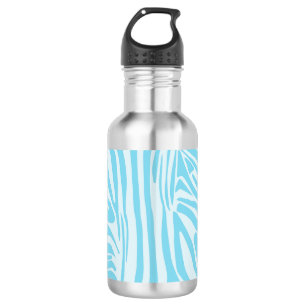 Blaues Zebra-Muster Edelstahlflasche