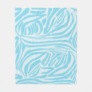 Blaues Zebra-Muster Fleecedecke