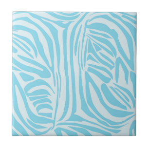 Blaues Zebra-Muster Fliese