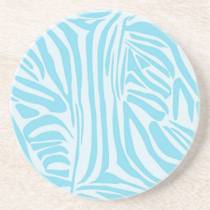 Blaues Zebra-Muster Getränkeuntersetzer