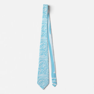 Blaues Zebra-Muster Krawatte