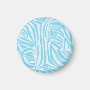 Blaues Zebra-Muster Magnet