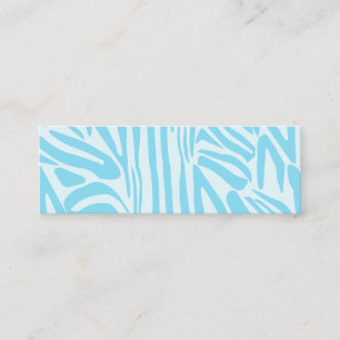 Blaues Zebra-Muster Mini Visitenkarte