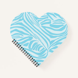 Blaues Zebra-Muster Notizblock