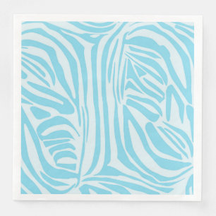 Blaues Zebramuster Serviette