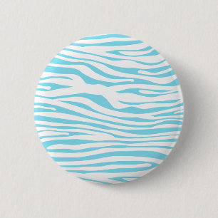 Blaues Zebrastreifenmuster Button