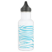 Blaues Zebrastreifenmuster Edelstahlflasche (Links)