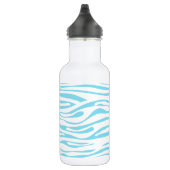 Blaues Zebrastreifenmuster Edelstahlflasche (Rechts)