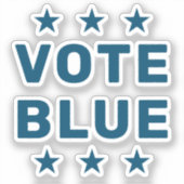 Blaues Zeichen wählen Aufkleber (Vorderseite)