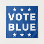 Blaues Zeichen wählen Wandteppich (Vorderseite)