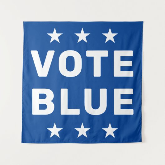 Blaues Zeichen wählen Wandteppich (Vorderseite)