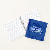 Blaues Zeichn-Journal Notizblock (Innenseite)